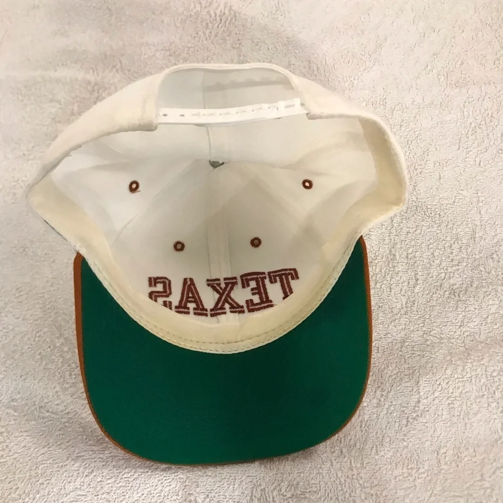 VINTAGE University of Texas by Headmaster Adjustable SnapBack Orange White Cap